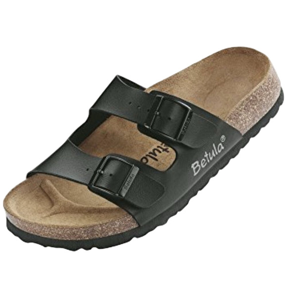 Birkenstock Shoes - Birkenstock Betula Black Leather Sandals SZ 7